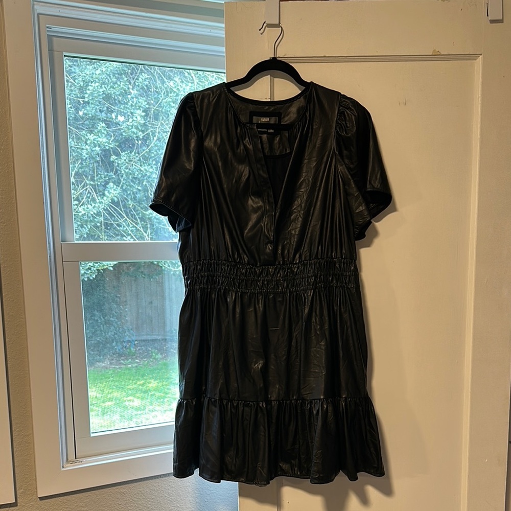 Faux Leather Somerset Short Dress